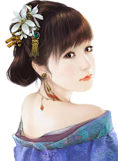 古风手绘美女免抠素材1-花瓣网|陪你做生活的设计师 | 图_橙光游戏