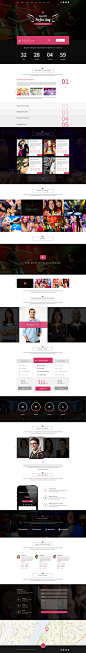 Event Management One Page PSD - Perfect Day