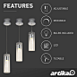 Artika OME1LB-HD1 Essence Chrome 1-Pendant LED Light Fixture, 12-inches with Integrated LED and Premium Bubble Glass, Chrome - - Amazon.com