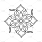 曼荼罗着色。带有装饰元素的圆形矢量图案。书籍、设计、插图、游戏、休闲、冥想的装饰。
