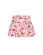 Red Valentino: Flamingo Peplum Shorts (item detail - 1)