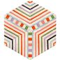 Hexagon Carpet - Stripe (3 piece Diamond) By Kinder GROUND