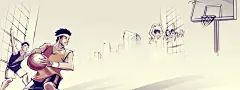 篮球队手绘背景