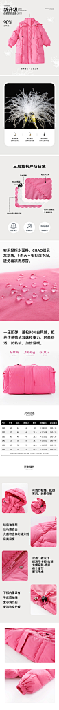 90%白鸭绒羽绒服童装挂拍/细节拍摄/爆款详情优化