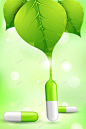矢量创意药品海报高清素材 绿色 页面网页 平面电商 创意素材