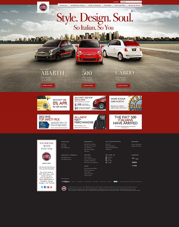 FIAT 红色汽车公司网页设计欣赏[10...