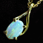 18K  GOLD  CRYSTAL  OPAL  PENDANT SETTING CF1402