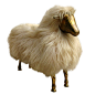Bronze & Wool Sheep    1970s