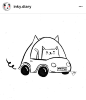 猫咪的简笔画画法
作者的ins：inky.diary （转） ​#简笔画##手帐素材插画手绘# ​​​​