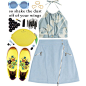 A fashion look from April 2016 featuring blue crop top, short mini skirts and espadrilles shoes. Browse and shop related looks.
