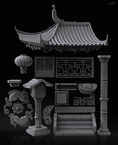 豆浆🎀🎀采集到C-场景-东方物件、结构细节