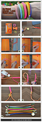 鱼尾形手链手绳手工编织教程图片