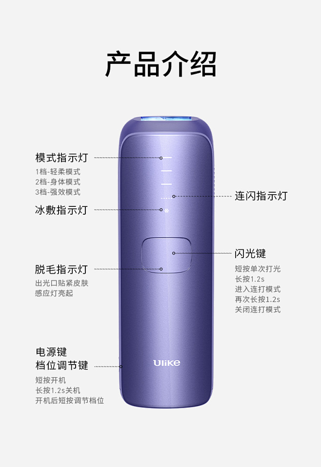 Ulike蓝宝石冰点Air31件脱毛仪家...