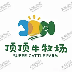 顶顶牛牧场LOGO 【酷图网】LOGO,牧场,顶顶牛牧场,矢量,矢量LOGO,牧场LOGO