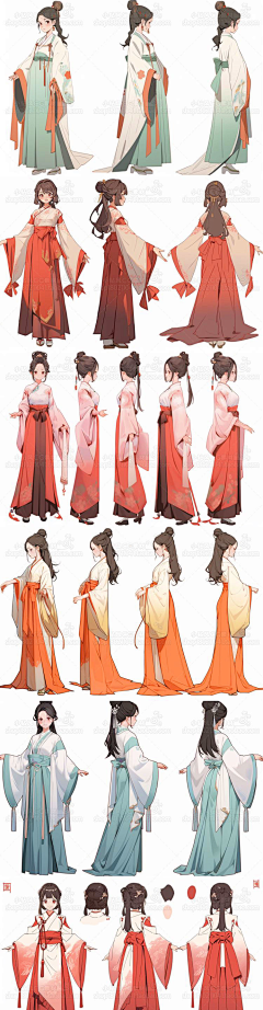 AI · 国风 - 女-花瓣网|陪你做生活的设计师 | 插画设定图 游戏资源-淘宝网