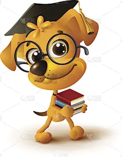 黄狗老师捧着一堆书