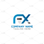 initial letter fx logo design template creative