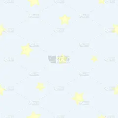 Vector seamless pattern with yellow stars on blue 