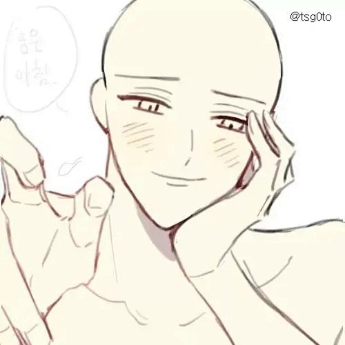 双人人模#参考#绘画#情侣 #双人#模板#cp#教程 版权归作者所有，侵删