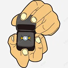 手绘手和戒指 页面网页 平面电商 创意素材