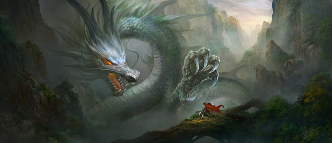 龙设定翅膀龙飞龙龙怪龙原画中国龙