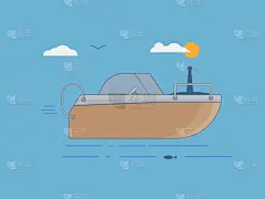 海洋,船,橙色,分离着色,摩托艇,帆,游艇,迅速,收集,度假