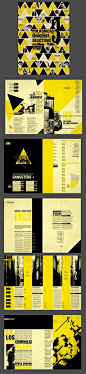 #设计秀# 一组黄黑配色版式设计参考，非常引人注目！