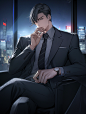 Newreading_Realistic_cartoon_a_man_a_man_in_a_suit_and_tie_hold_840ccbdc-1277-4832-97b5-f3b5014c50ab