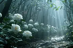 山茶花花卉基地自然风景