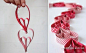 一款爱心多多的心连心纸艺手工装饰纸环，用于装饰你的情人人节派对非常漂亮而有创意 #DIY#