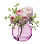 Buy LSA International Polka Vase Rose Pink - 11cm | Amara : Add a chic finishing touch to any space with LSA International's Polka vase range in rose pink. Available in two sizes these, this rose pink hand-painted vase has been crafted from glass mouth-bl