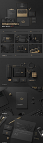 Black Branding Mockups 黑色文具菜单标签徽标元素高分辨率psd文件场景品牌样机_样机_乐分享素材网_psd素材_平面素材_png素材_免费素材_素材共享平台