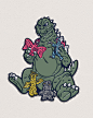 godzilla kaiju screenprint Sushi japanese monster