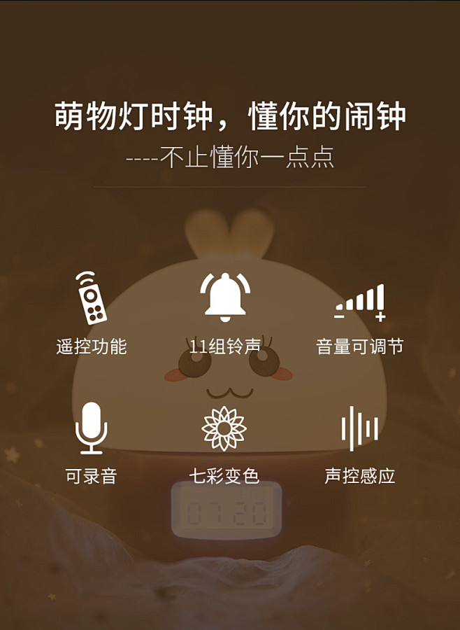 智能闹钟创意个性懒人学生用儿童专用卡通可...