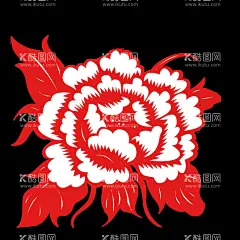 剪纸风格窗花  - 源文件下载【酷图网】春节,剪纸,创意,png,素材,窗花,