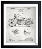 ''Harley 1928 Gray' 10"x12" Framed Art contemporary prints and posters