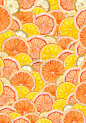 葡萄柚、橙子和柠檬片
