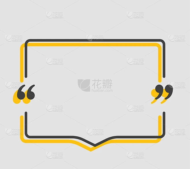引用带括号的气泡文本，矢量横幅素材-花瓣网