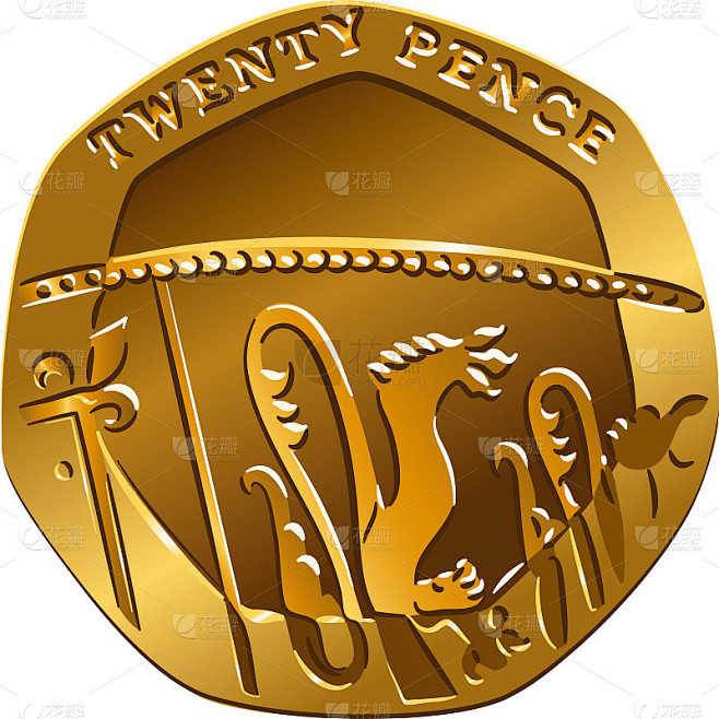 英国金角20便士