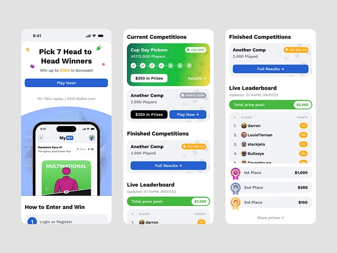 MyBet Horse Racing App Landing By Sok Studio On Dribbble 