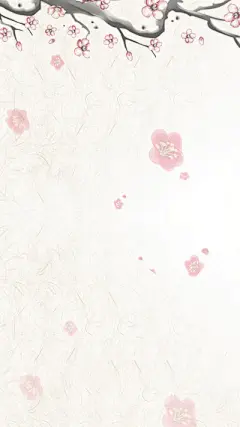 中国风手绘桃花h5背景，来自爱设计http://www.asj.com.cn