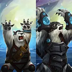 #LOL英雄#【我们小时候】在皇子还没有他的武器高的时候，长戟是他捅鸟窝的最佳拍档；龙女小时候，小龙在她怀里，长大后，她在龙龙怀里；你看到了我的小熊了吗？卡特小时候眼睛可没有那道疤痕，清澈明亮的大眼睛；阿狸小时候已经是十足的美人胚子了奎因和华洛从小就是搭档了——来自LOL韩服的原画