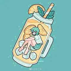 夏日插画，超级舒服的颜色搭配 （cr.Emily Kim ）