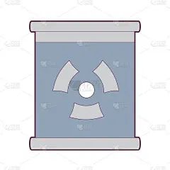 带有辐射危险标志的海报