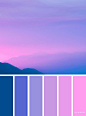 Bluebell pink and blue sky inspired color palette _color schemes_T201931 