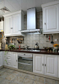白色系厨房设计效果图—土拨鼠装饰设计门户
