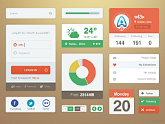有风的天气采集到设计 • UI • 扁平化