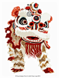 新中式国风素材国潮插画-醒狮·小红