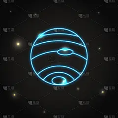 行星,霓虹灯,计算机图标,细的,分界线,海王星,轮廓,自然,球体,摆拍
