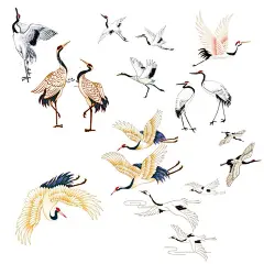 仙鹤  - 源文件下载【酷图网】仙鹤,鹤,手绘仙鹤,国潮仙鹤,古典仙鹤,古风仙鹤,中国风仙鹤,仙鹤插画,仙鹤素材,鹤素材,中国风